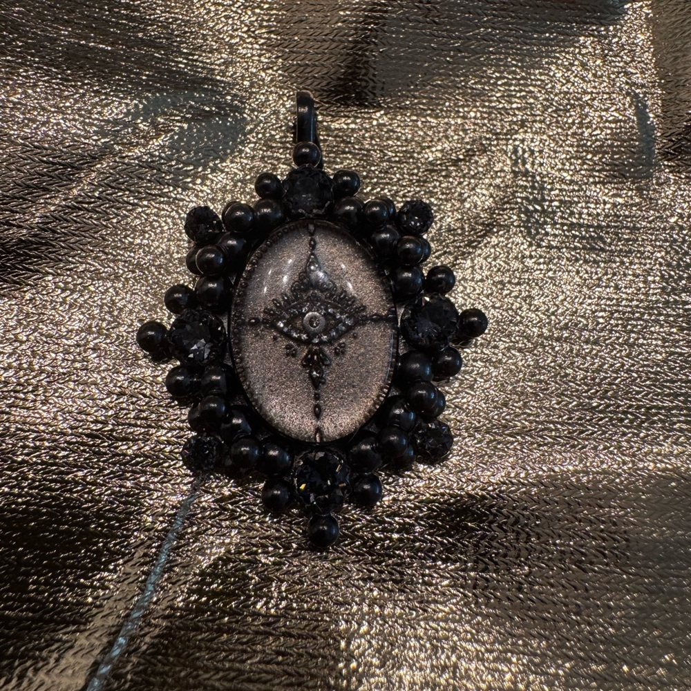 Rare Gunmetal Virgin Saints & Angels VSA pendant medallion
